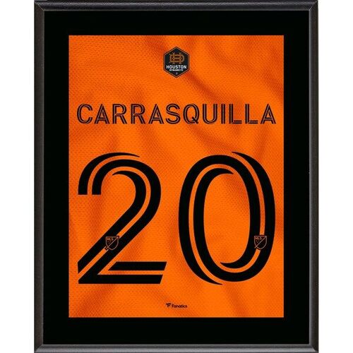 Adalberto Carrasquilla Houston Dynamo FC 파나틱스 어쎈틱 10.5 x 13 El Sol Jersey 스타일 넘버 20 승화 명판 / 윌리스포츠 어센틱