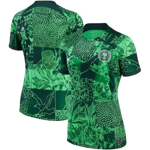 나이지리아 대표팀 나이키 여자 2022/23 홈 브레스 스타디움 레플리카 블랭크 저지 - 그린 / Nike