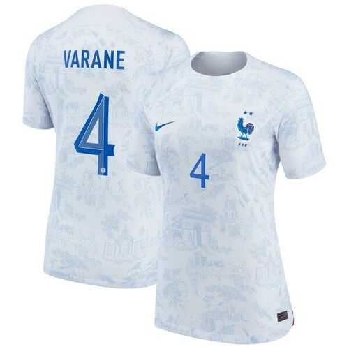 라파엘 바란 프랑스 국가대표 나이키 여자 2022/23 어웨이 브레스 스타디움 레플리카 저지 - 화이트 / Nike