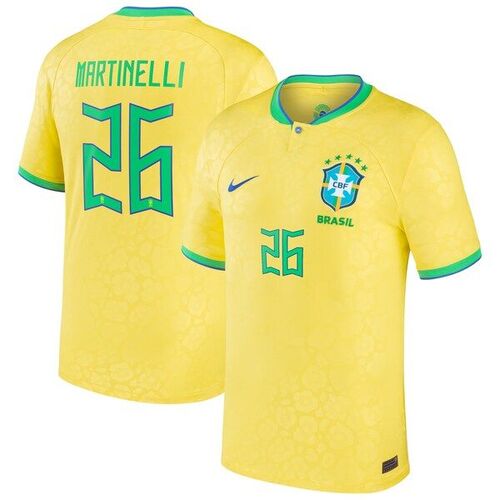 가브리엘 마르티넬리 브라질 대표팀 나이키 2022/23 레플리카 홈 저지 - 옐로우 / Nike