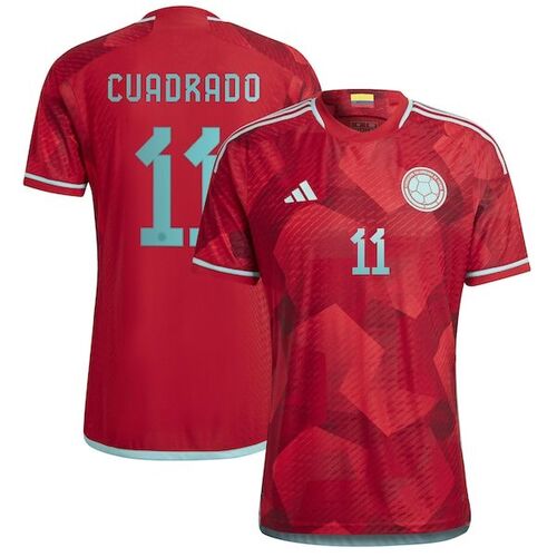 후안 콰드라도 콜롬비아 대표팀 아디다스 2022/23 원정 정품 선수 저지 - 레드 / adidas