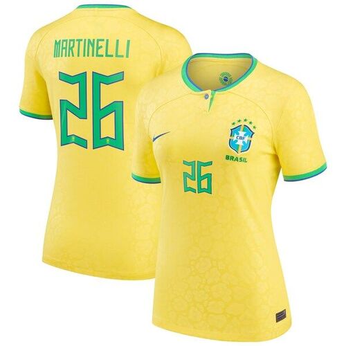 가브리엘 마르티넬리 브라질 대표팀 나이키 여성 2022/23 레플리카 홈 저지 - 옐로우 / Nike