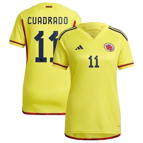 후안 콰드라도 콜롬비아 대표팀 아디다스 여자 2022/23 홈 레플리카 선수 저지 - 옐로우 / adidas