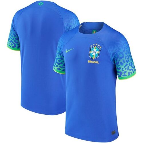 브라질 대표팀 나이키 2022/23 어웨이 브레스 스타디움 레플리카 블랭크 저지 - 블루 / Nike