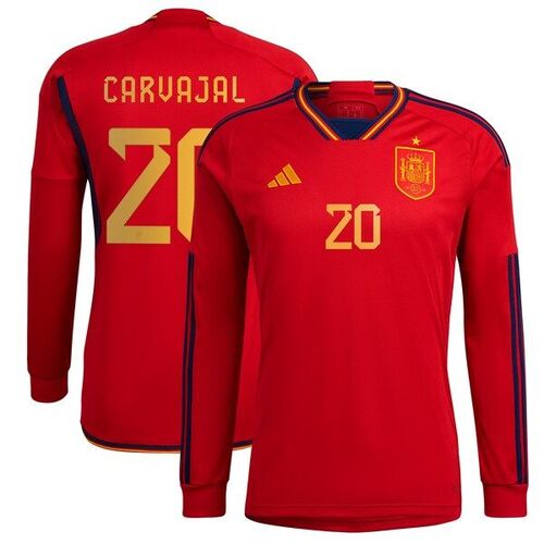 다니엘 카르바할 스페인 국가대표 아디다스 2022/23 홈 긴팔 레플리카 저지 - 레드 / adidas