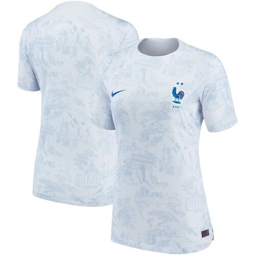 프랑스 대표팀 나이키 여자 2022/23 어웨이 브레스 스타디움 레플리카 블랭크 저지 - 화이트 / Nike