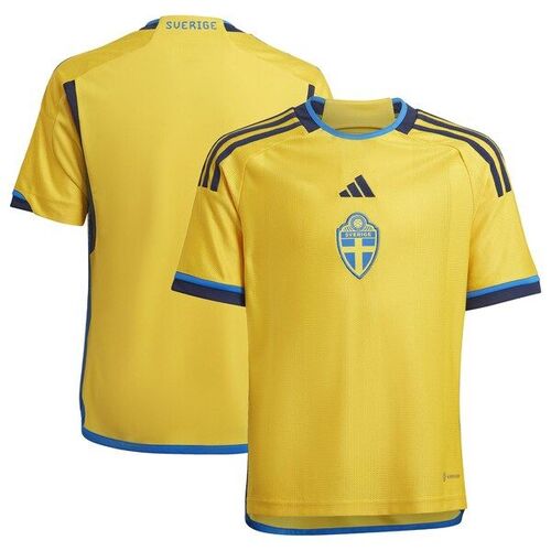 스웨덴 대표팀 아디다스 유스 2022/23 에어로레디 홈 레플리카 저지 - 옐로우 / adidas