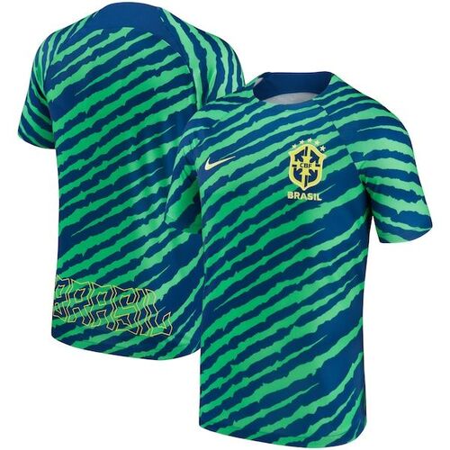 브라질 대표팀 나이키 2022/23 경기 전 상의 - 블루/그린 / Nike
