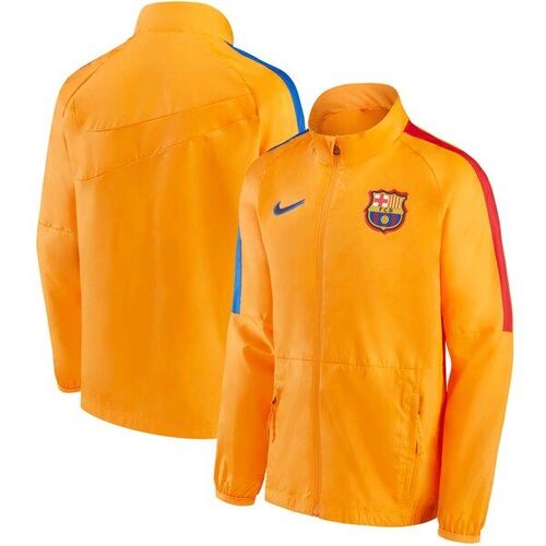 바르셀로나 나이키 유스 아카데미 전천후 라글란 풀집 자켓 - 오렌지 / Nike