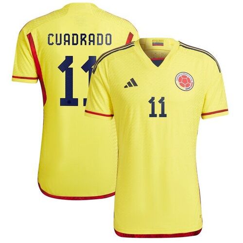 후안 콰드라도 콜롬비아 대표팀 아디다스 2022/23 홈 정품 선수 저지 - 옐로우 / adidas