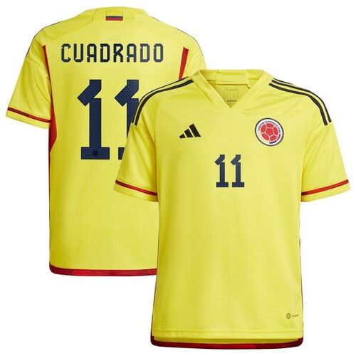 후안 콰드라도 콜롬비아 대표팀 아디다스 유스 2022/23 홈 레플리카 플레이어 저지 - 옐로우 / adidas