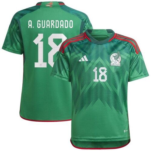안드레스 과르다도 멕시코 대표팀 아디다스 유스 2022/23 홈 레플리카 플레이어 저지 - 그린 / adidas