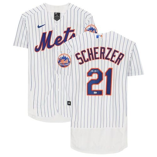 Max Scherzer New York Mets 파나틱스 어쎈틱 사인 나이키 어쎈틱 저지 - White / 파나틱스 어쎈틱