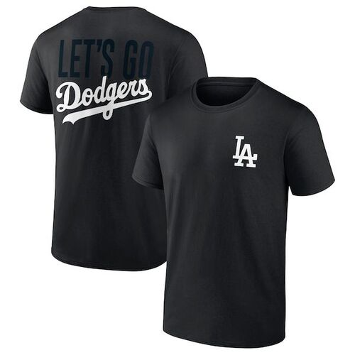 로스앤젤레스 다저스의 열광적인 팬들이 티셔츠를 얻기 위해 그 안에 브랜드를 붙였습니다 - 블랙 / 파나틱스 어쎈틱