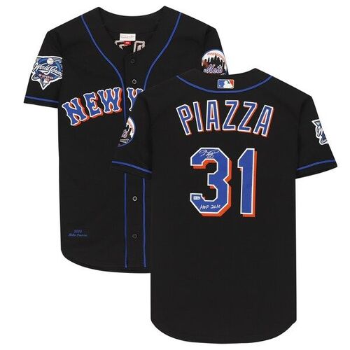 Mike Piazza New York Mets 파나틱스 어쎈틱 어쎈틱 Black Mitchell and Ness Cooperstown Collection 2000 World Series 어쎈틱 저지 HOF 2016 표기 / 파나틱스 어쎈틱