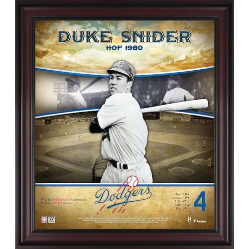 듀크 스나이더 로스앤젤레스 다저스 파나틱스 정품 프레임 15 x 17 명예의 전당 커리어 프로필 / 파나틱스 어쎈틱