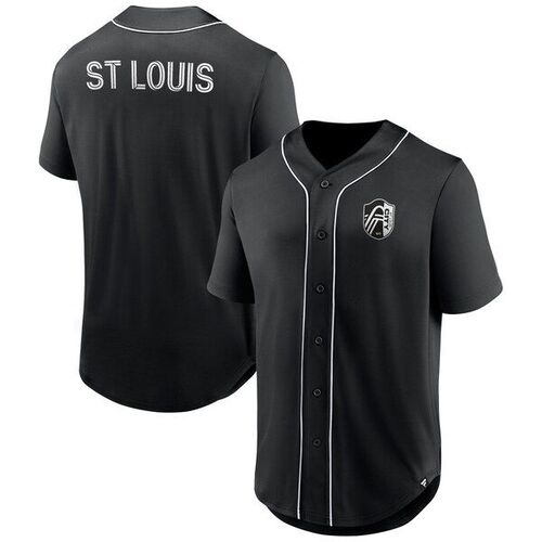 세인트루이스 시티 SC 파나틱스 브랜드 3교시 패션 야구 버튼업 저지 - 블랙 / 파나틱스 어쎈틱