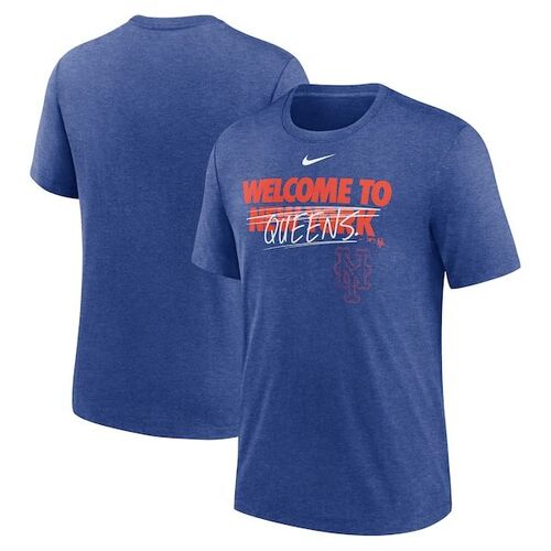 뉴욕 메츠 나이키 홈 스핀 트라이 블렌드 티셔츠 - 헤더 로얄 / Nike