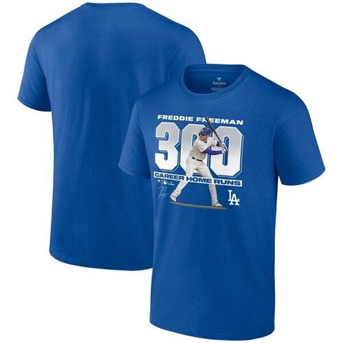 프레디 프리먼 로스앤젤레스 다저스 파나틱스 브랜드 300 커리어 홈런 티셔츠 - 로얄 / 파나틱스 어쎈틱