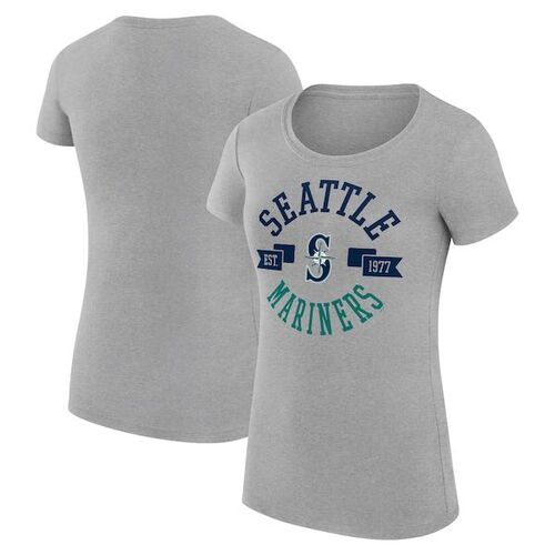 시애틀 매리너스 여성 도시 그래픽 피팅 티셔츠 - Heather Gray / G-III 4Her by Carl Banks