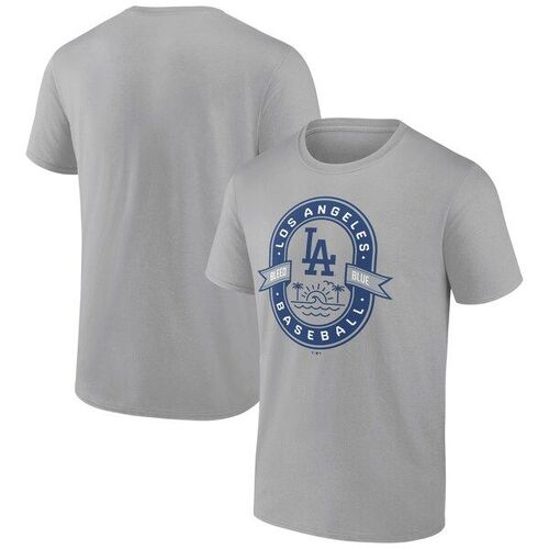 로스앤젤레스 다저스 파나틱스 브랜드 글로리 바운드 블리딩 블루 티셔츠 - 헤더 그레이 / 파나틱스 어쎈틱