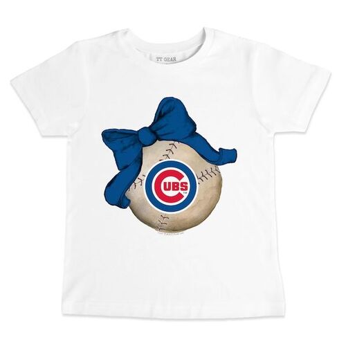 시카고 컵스 유소년 야구 활 티셔츠 - 화이트 / Tiny Turnip