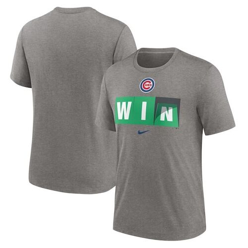 시카고 컵스 나이키 윈 스코어보드 홈타운 트라이 블렌드 티셔츠 - 그레이 / Nike