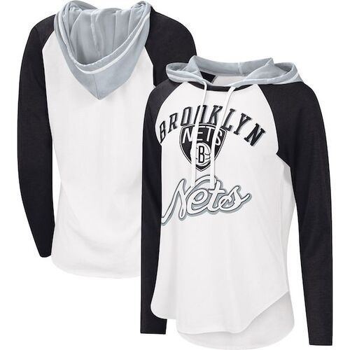 브루클린 네츠 여성 MVP Raglan Hoody 긴팔 티셔츠 - White / G-III 4Her by Carl Banks