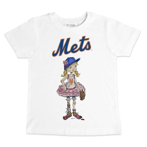 뉴욕 메츠 유소년 야구 베이비 티셔츠 - 화이트 / Tiny Turnip