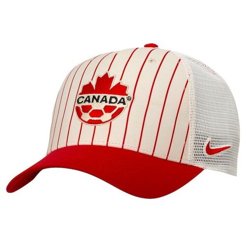 캐나다 사커 나이키 트럭커 스트레치 스냅 조절 모자 - 크림/레드 / Nike