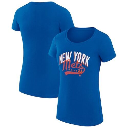 뉴욕 메츠 여성 필리그리 팀 핏 티셔츠 - 로얄 / G-III 4Her by Carl Banks
