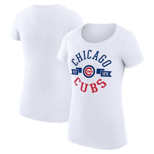 시카고 컵스 여성 도시 그래픽 피팅 티셔츠 - 화이트 / G-III 4Her by Carl Banks