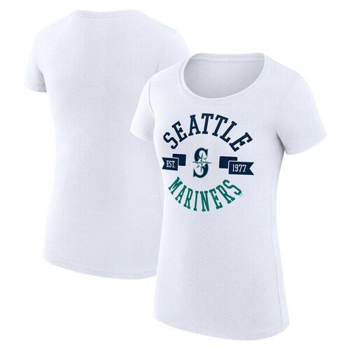시애틀 매리너스 여성 도시 그래픽 피팅 티셔츠 - 흰색 / G-III 4Her by Carl Banks