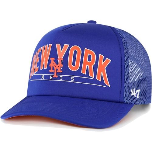 뉴욕 메츠 &#039;47 백홀 폼 트럭커 스냅백 모자 - 로얄 / 47 브랜드