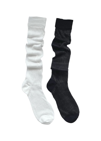 stripe see-through socks