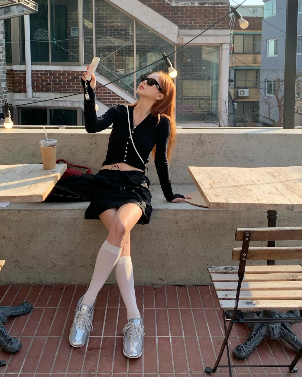 미니 스커트 모델 착용 이미지-S13L4