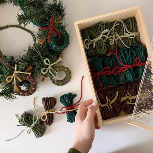 【DIY KIT】 Macrame Christmas Mini Hanging card 編織聖誕環吊飾小卡