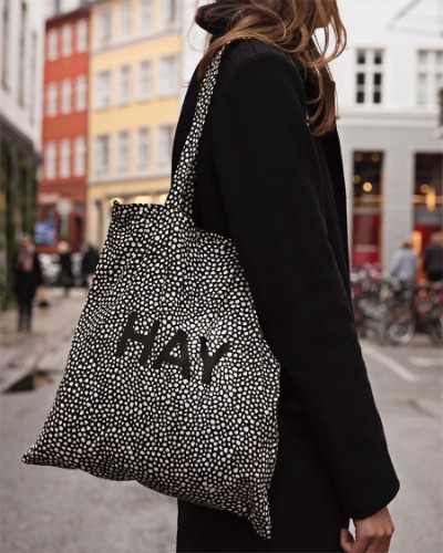HAY Cotton Bag ( Check/Black Dot /Stripe)