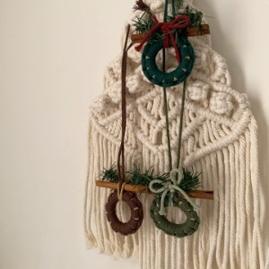 Macrame Christmas Mini Hanging card 編織聖誕環吊飾小卡