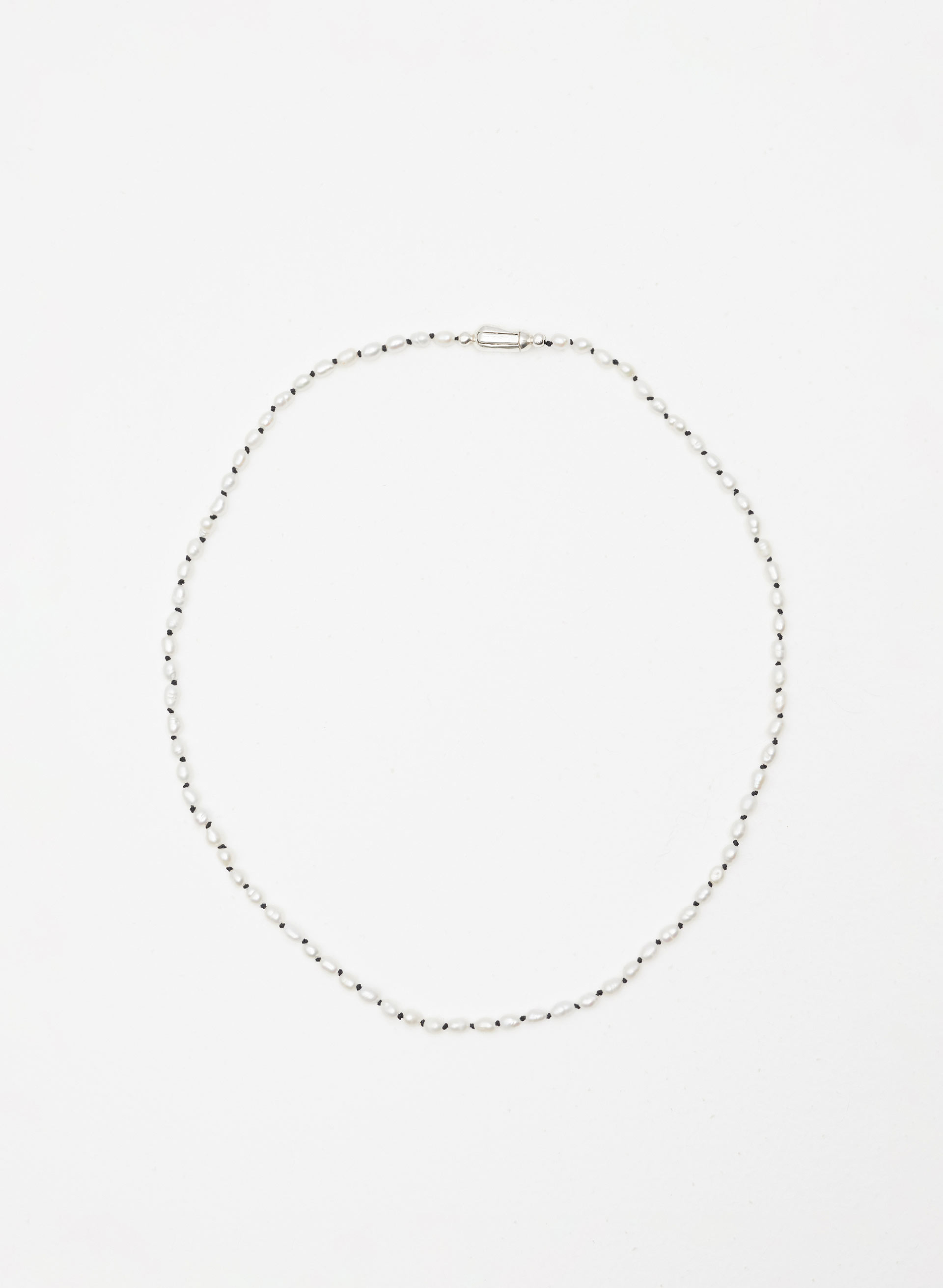 Black Knot Pearl Necklace