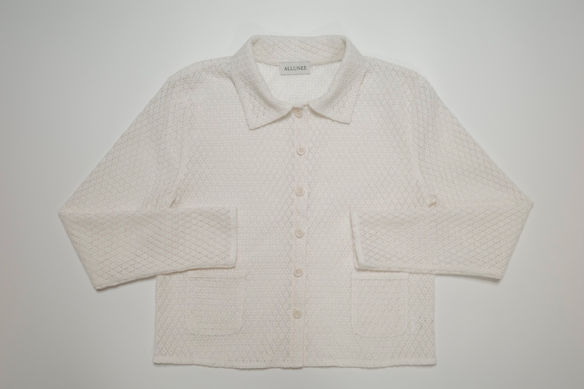 カーディガン ホワイト 商品カラー画像-S3L1