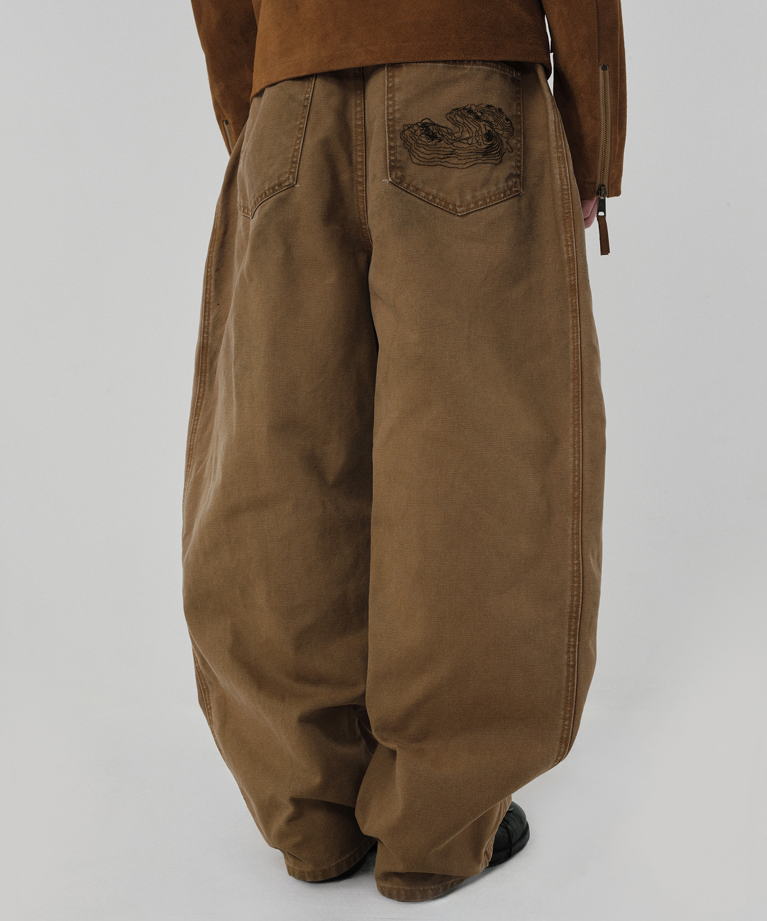 Suade contour pocket denim M セット バギー 韓国 | POCKET DENIM