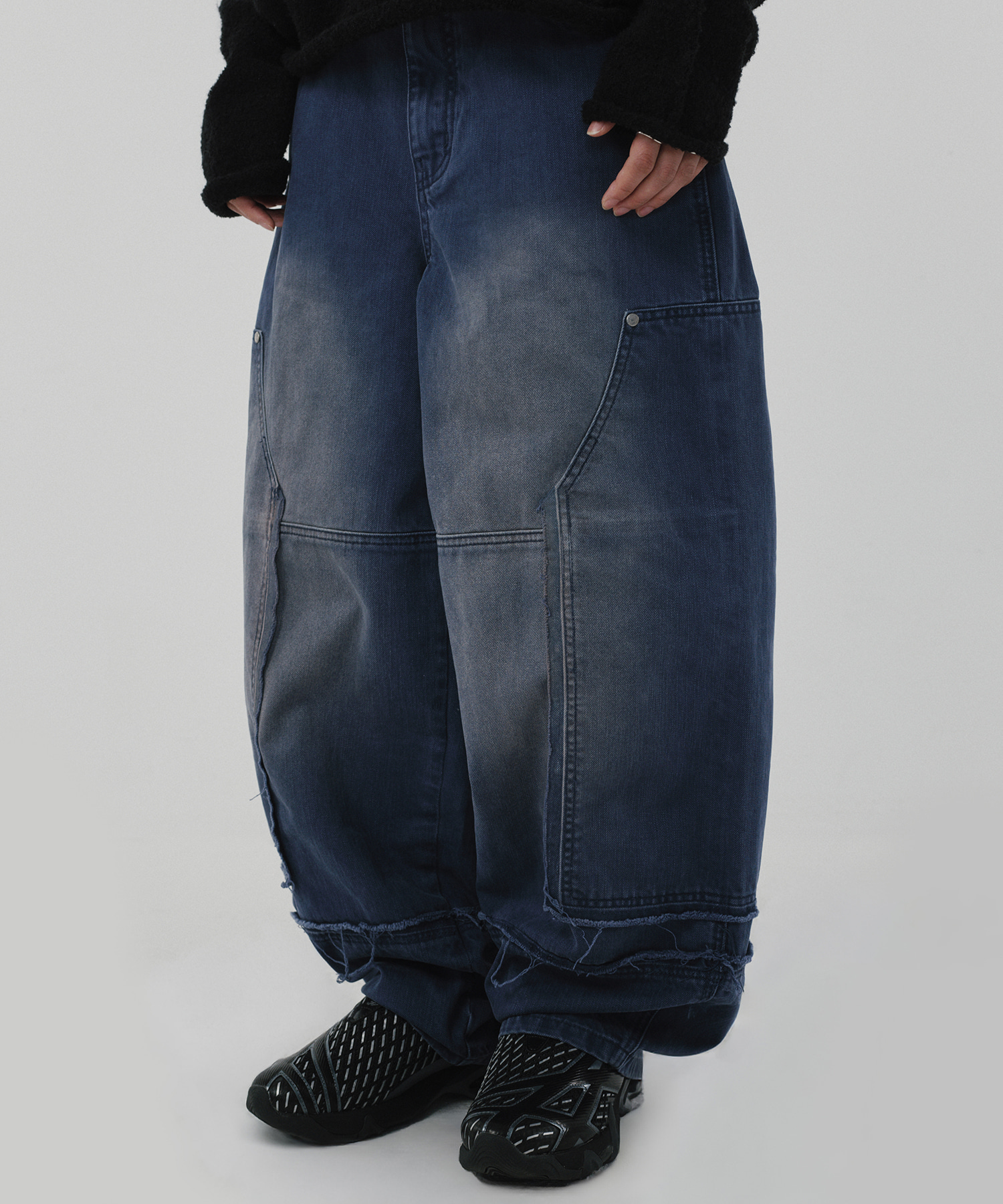 Suade contour pocket denim M セット バギー 韓国 Suade contour pocket denim M セット バギー 韓国 | POCKET DENIM