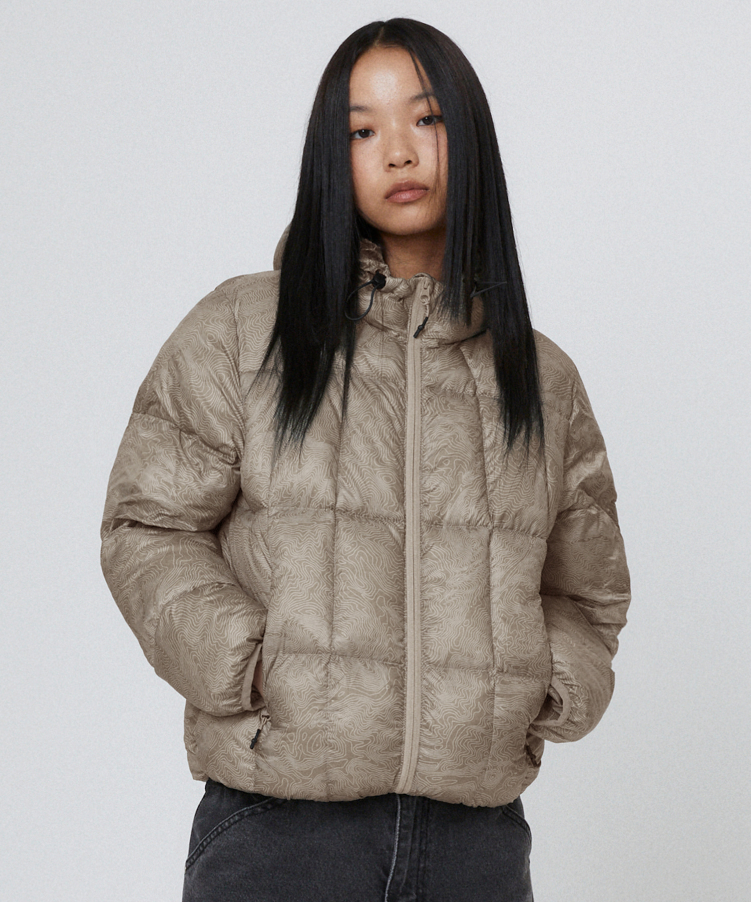 LIGHT PUFFER JACKET [GRAY] - Suade