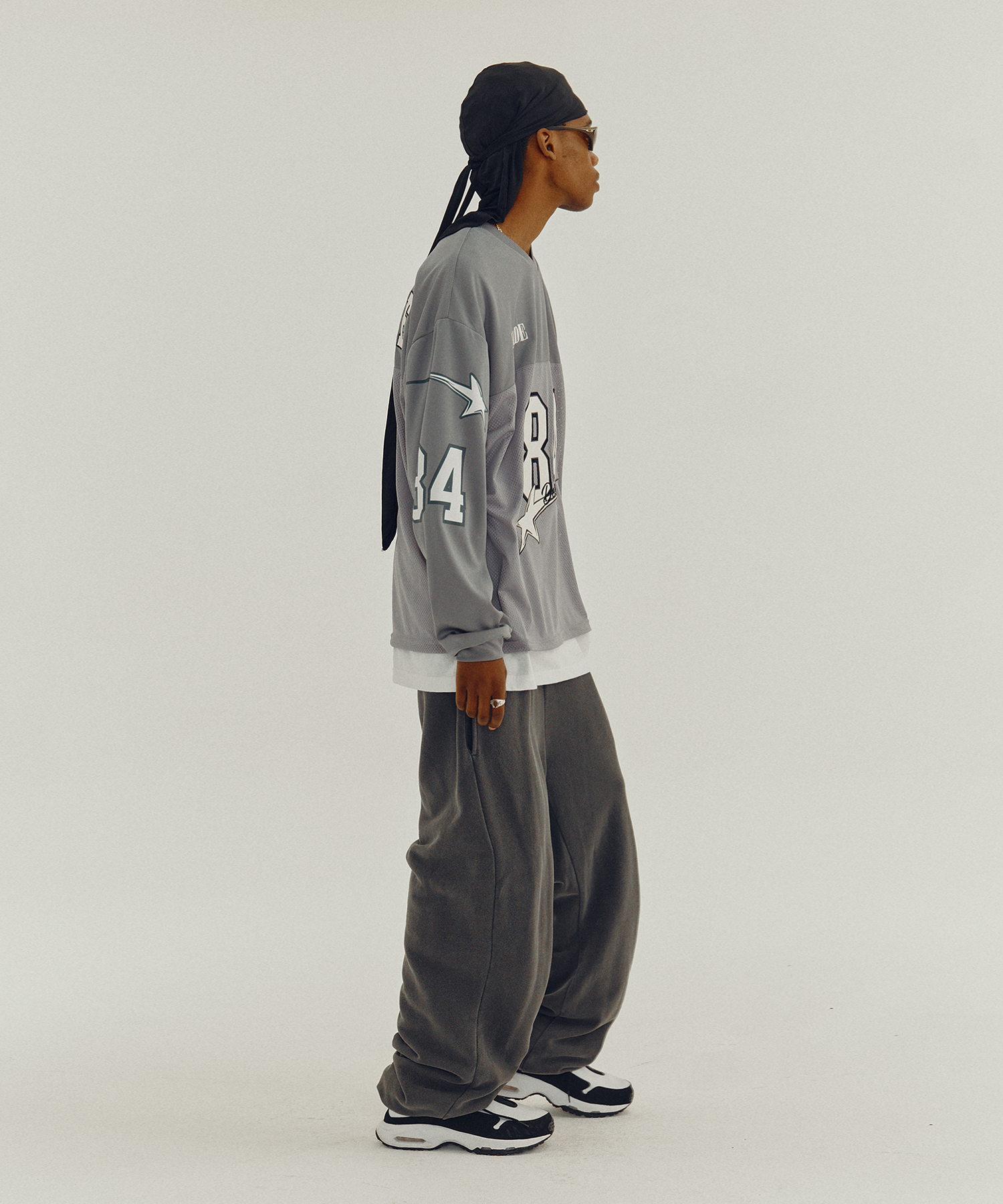 84 STAR RACING LONG SLEEVE [GRAY] - Suade
