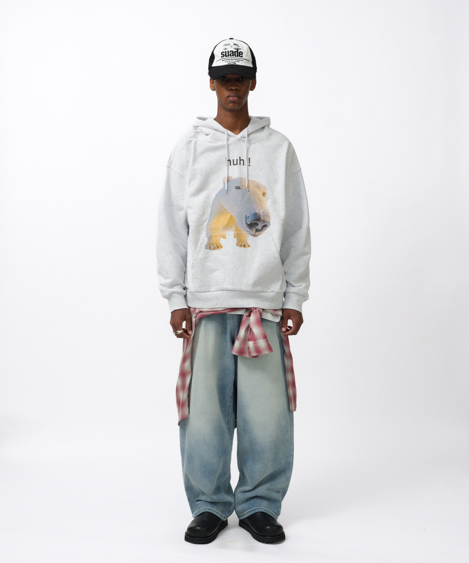【Suade】Suade Huh Hoodie HUH!! HOODIE [BLACK] - Suade