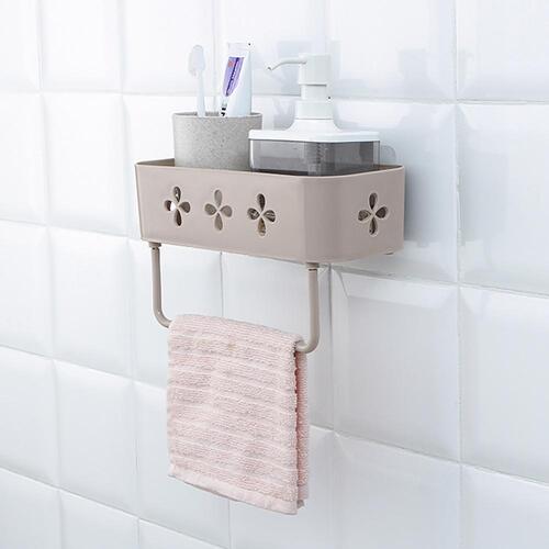 접착식 샤워타월걸이 욕실선반 화장실수납선반