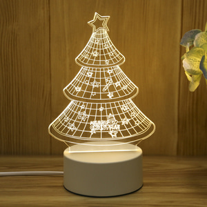 크리스마스 트리 3D 착시 아크릴 무드등 LED 감성조명