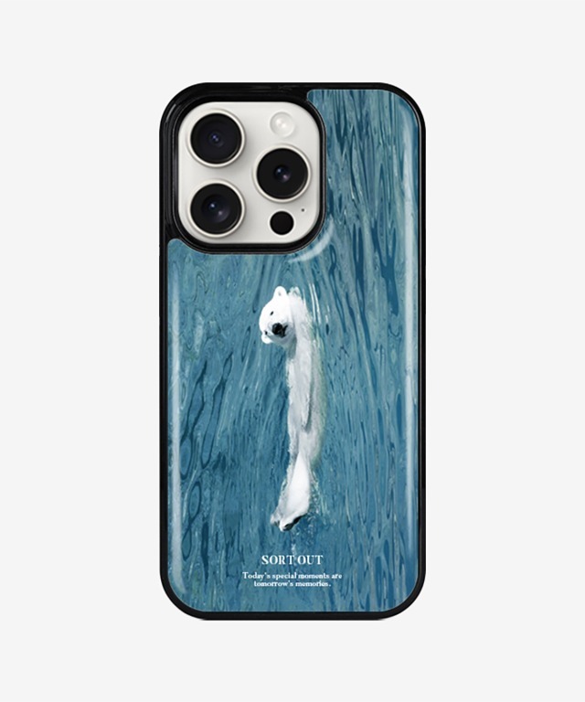 swimming bear epoxy case