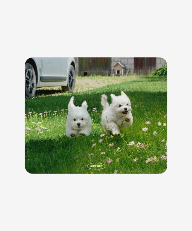duet puppy running mouse pad